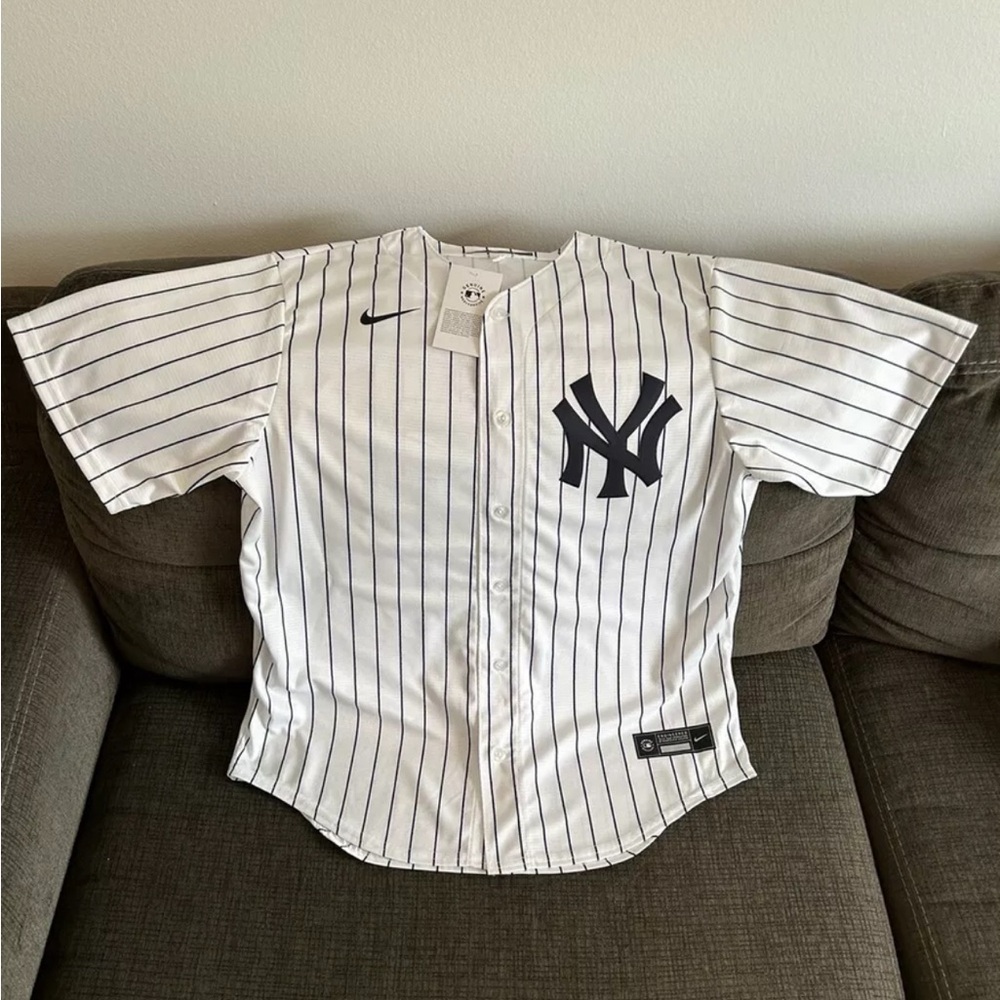 Nike Authentic New York Yankees Derek Jeter #2 MLB Baseball Jersey Men’s Sz L - Picture 2 of 7